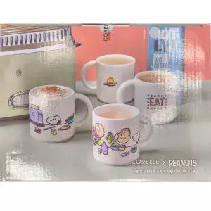 코스트코 코렐 스누피 브런치 머그 4P 머그컵 유리컵 CORELLE