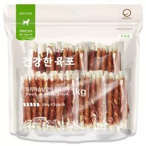 굿데이 건강한육포 오리가슴말이 우유스틱 1kg