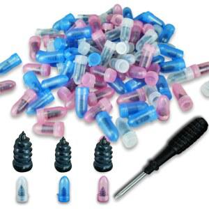 못, 고무 수리용 나사 펑크 수리 플러그 키트가 드라이버 3 100개의 포함된 타이어 툴 못 패스트 셀프 서비스 사이즈