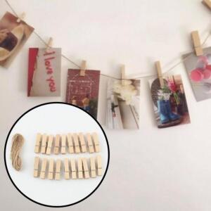 벽 사진꾸미심플기 사진걸이 노끈 사진집게 집게 세트