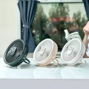 텀스 무선 무드등 탁상형 캠핑용 대용량배터리 선풍기(리모컨) 2P