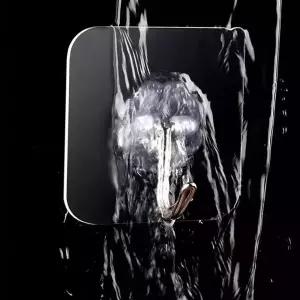 투명매직후크 접착 고리 접착식 후크 무타공액자걸이 부착 욕실 벽 옷 걸이