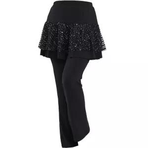 여성 라틴 댄스 스커트 팬츠 라인 라인복 댄스복 라인댄스치마