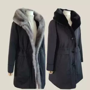 66-120 국산 퍼안감 패딩 코트 누빔 밍크퍼 빅사이즈 모피 중년여성 40 50대 엄마 점퍼