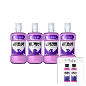 리스테린 토탈케어 플러스 750ml, 4개 + 증정(토탈케어 플러스 100ml, 2개)