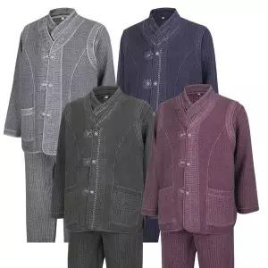 [파파브로]남성 도톰한 사이드 허리밴딩 천연염색 생활한복 세트 SS HBW Q018_P405105081