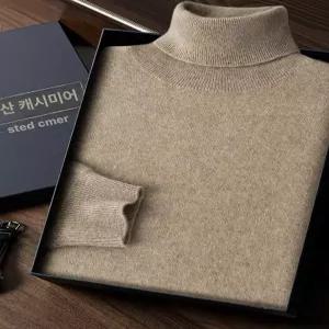 남자 캐시미어 니트 목폴라 마인드브릿지 하찌 반목 두꺼운 부드러운 브이넥 모크넥