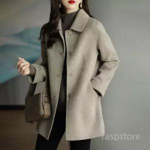 여성 하프코트 모직 반코트 가을겨울 코트 겨울 캐주얼