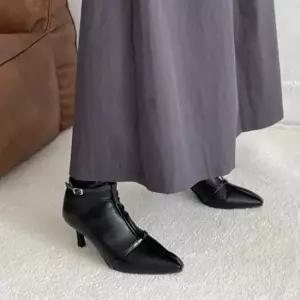 여성구두 봄신발 부츠 가을신상 여성화 부티 통굽 힐