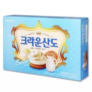 크라운 산도 스윗밀크 323gx8개입/탕비실/산도/어른/개별포장/아이들/소포장/샌드/초등/업소용/유치원