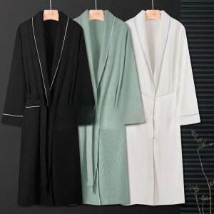 빅사이즈 샤워 가운 목욕 실크 꽈배기 블랙 극세사로브 샤워로브 마사지 여성골프가운