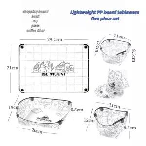 접이식 야외 깔때기 커피 필터 등급 식품 다용도 그릇 캠핑 취사용품 식기류 접시 물컵 도마