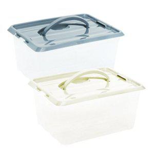 손잡이 직사각 리빙박스 중 1P 수납함 정리함 보관함