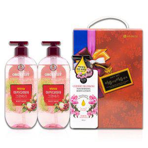 오가니스트 마카다미아 바디워시 500 + 온더바디 체리 바디로션 400 _(3개입)