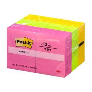 사무용 점착 메모용지 3색 다용도 메모지