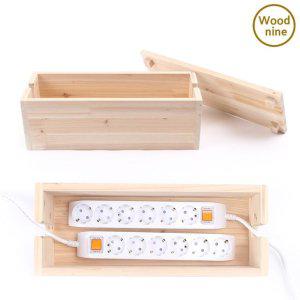 우드나인 원목 충전기 멀티탭 케이블 정리함 대