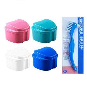 틀니 함 솔 칫솔 전용 의치 교정기 세척 통