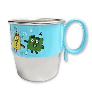 JMds 유유 아기컵 넘버블럭스 손잡이 스텐컵 유아컵