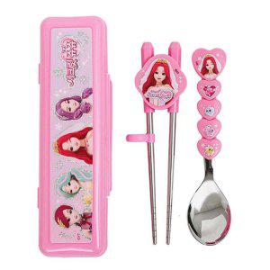 JMds 피앤디 도시락수저세트 시크릿쥬쥬 별의보석 오로라 교정용 수저 케이스세트