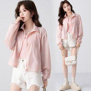 은창)파스텔 윈드브레이커 다운 끈 경량자켓 집업후드 재킷 재킷 썸머 블레이저 비치 수영복 S/S 추절기자