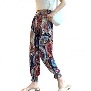 여성용 S/S 데일리 냉장고 트라우저 시원한 여름용 바지 몸빼바지발목밴딩 CLBC1076