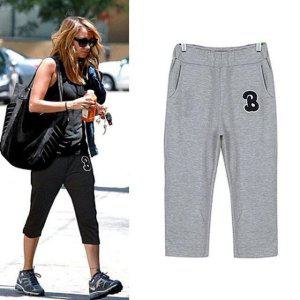 이지 B패치 칠부 트레이닝팬츠 츄짐웨어 하의 숏팬츠 핫팬츠 수면복