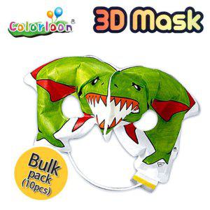 마스크 공예 미술놀이 유아미술 공작 상어 컬러