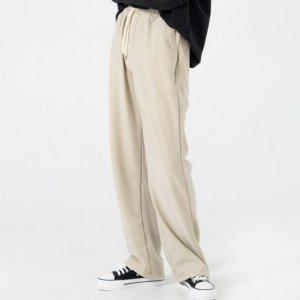 우먼 레이디 브러시드 트라우저 일상 라이트룩 귀여운 신축성 스트레치 포커스 디자인 밴드 팬츠 베스트오