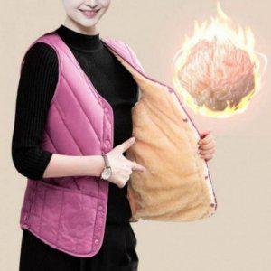 웰론 슬리브리스탑 윈터 레이디스 웜 따뜻 작업 다운 패딩 다크블랙 조끼 여성용 수면조끼 슬림 패딩조끼트