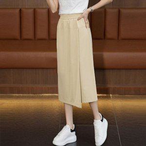 하절기미니스커트 슬랙스(일반) 오버핏 쿨팬츠 청량한 파자마 데일리룩 긴 트라우저
