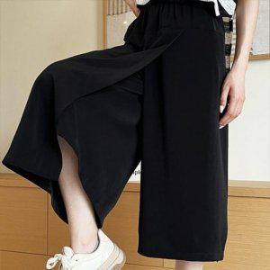 여성용 S/S 세련된 롱스커트 하의쿨바지 여성용 포멀팬츠 시즌 파자마