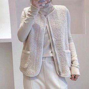 수면조끼 여성용 웜라이닝데일리룩 양탈 슬리브리스 김장조끼 보아