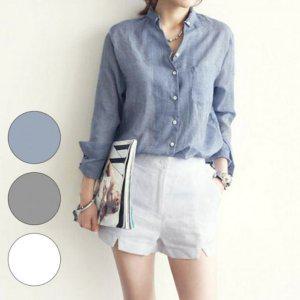 일상 마 와이셔츠우먼 시그니처 롱슬리브 와이셔츠 S/S 쿨시즌 겉옷