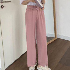 여성용 냉장고 썸머 슬랙스(일반) 캐주얼 청량한쿨터치 바지 여름용 아이스터치 고무줄 9부 밴드 찰랑 릴랙