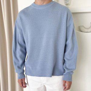 남자니트 데일리니트 레이어드 베이직 니트티 남