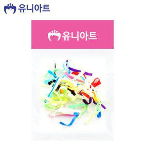 투톤 유아미술 칼라 고무줄 공예 넙적고무줄 공