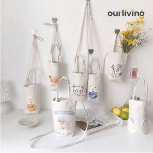 보틀가방 캐리어 에코백 캔버스 물통가방 텀블러