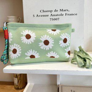 니트크로스백 니트 파우치가방 연그린 폰가방 휴대폰가방 여성핸드폰가방