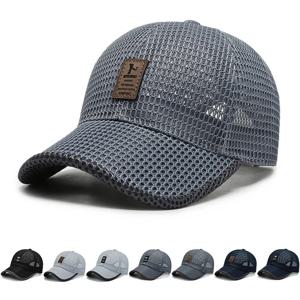여름 전체 메쉬 빠른 건조 멋진 Sunhat 통기성 그물 야구 모자 남자 야외 안티 uv 테니스 골프 하이킹 스포츠 모자 바이저