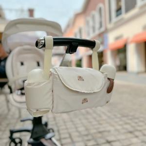 패셔너블한 유모차 수납 가방, 귀여운 테디 베어 머리 자수 유모차 가방, 유모차 걸이형 수납 가방