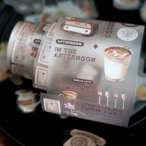 Yofun 6x200cm INS 스타일 마스킹 테이프 Coffe Brunch 빵 카페 장식 스티커 Diy 라벨 저널 스크랩북 일기 앨범