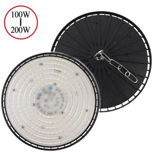 최신 100/150/200W 220V 높은 베이 조명 UFO LED 따뜻한/백색 조명 창고 차고 조명 슈퍼 밝은 산업용 조명 뜨거운