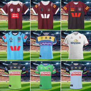 2425 뉴저지 의류 남성 티셔츠 대형 NRL 럭비 사우스 웨일즈 훈련 유니폼 고품질 반팔 저지 티셔츠