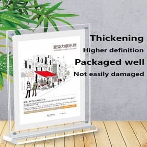 A4/A5/A6 아크릴 크리스탈 클리어 가격 태그 클립 사인 카드 홀더 테이블 데스크 탑 메뉴 디스플레이 라벨 랙 전화 프레임 스탠드