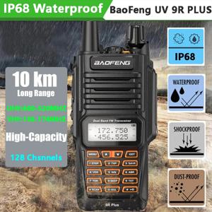 Baofeng UV-9R Plus 워키 토키 IP68 방수 듀얼 밴드 10KM 장거리 휴대용 VHF/UHF 송수신기 CB Hunting Ham Radio