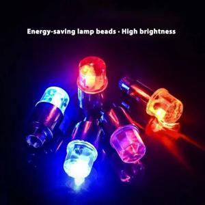 2PCS 다채로운 LED 휠 밸브 조명 오토바이 자전거 자동차 휠 타이어 밸브 캡 범용 방진 자전거 밸브 커버