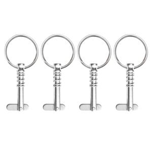 4팩 퀵 릴리스 핀 비미니 탑 핀 1/4인치 및 스프링 316 스테인레스 스틸 해양 하드웨어 43mm