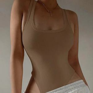 슬리브리스 니트 바디수트 핫 썸머 섹시 바디콘 오프숄더 홀터탑 캐주얼 스트리트 보디스 여성 클럽웨어