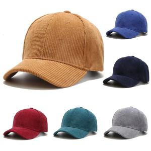 봄 가을 코듀로이 야구 모자 남여 빈티지 야구 모자 여성 남성 야외 조절 힙합 Gorras Snapback