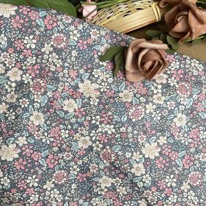 레트로 블루 그레이 100% 코튼 포플린 40S 오리지널 디자인 패브릭 디지털 인쇄 봉제 천 드레스 스커트 키즈 디자이너 DlY